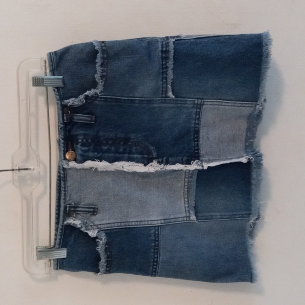 Mudd Jeans Patchwork Denim Skirt